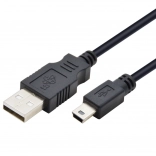 USB-kabel - Mini USB sort 1,8 m