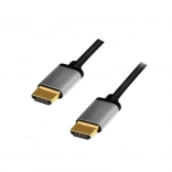 HDMI Kabel 4K/60Hz Aluminium 1m sort