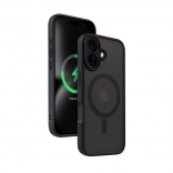 Hybrid Frost MAG Cover til iPhone 16 sort