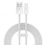 Baseus Dynamic USB–Lightning-kabel 2 m, hurtig opladning 2,4 A (hvid)