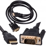HDMI til VGA kabel 2 m, Full HD, forgyldte stik