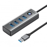 USB-hub ORICO 4× USB 3.0, grå