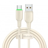 USB‑C-kabel Mcdodo med LED-diode 1,2 m, beige