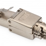 Feltmonterbar RJ45-stik DIGITUS Cat 6A, skærmet, værktøjsfri, PoE++, 10GbE