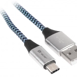 USB 2.0-kabel USB‑A til USB‑C, 1 m, sort‑blå
