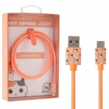 USB‑C opladerkabel med orange kat