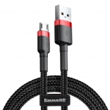 Baseus Cafule kabel USB-A til Micro USB 1 m, 2,4 A, rød‑sort