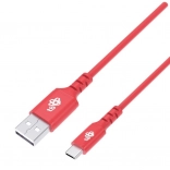 Silikonekabel USB–USB‑C 1 m, rød, Quick Charge
