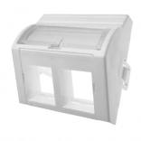 Adapter 45×45 med vinkel, 2× RJ45