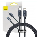 Baseus Crystal kabel USB-C til Lightning 20W PD - sort