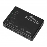 HDMI-switch 5×1 4K med fjernbetjening MEDIA-TECH