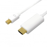 Mini DisplayPort til HDMI-kabel 4K hvid