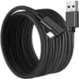 USB-A 2.0 til USB-C kabel 5 m med ret vinkel IZOXIS
