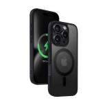 MagSafe Hybrid Frost MAG Cover etui til iPhone 16 Pro – sort