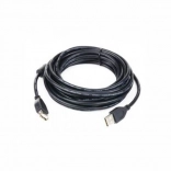 USB 2.0 forlængerkabel AM–AF 1,8 m med ferritfilter, sort