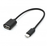 OTG-kabel USB-C til USB-A, 15 cm, sort