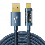 datakabel usb‑a til lightning 2,4 a 2 m joyroom blå