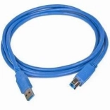 USB 3.0-kabel AB (AM–BM) 1,8 m blå