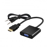 Adapter HDMI (M) til VGA (F) med audio