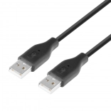 USB-kabel AM-AM 1,8 m sort