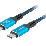 USB-C-kabel Lanberg USB4 1,5 m 240 W sort-blå