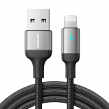 Joyroom USB‑A til Lightning-kabel 3 m, 2,4 A (sort)