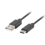 USB-kabel USB-C til USB-A 3.1 1,8 m sort af massiv kobber