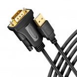 Adapter USB 2.0 til RS-232 med seriel port, 1,5m kabel, FTDI chip