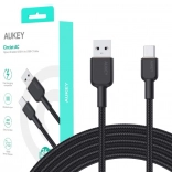 AUKEY nylon USB-C til USB-A kabel 1.8m