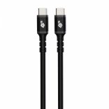 USB C - USB C silikonekabel 1m sort