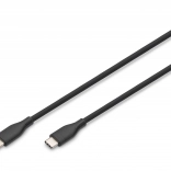 Silikone USB-C-kabel til tilslutning - USB-C, USB 2.0 60W, 1 m sort